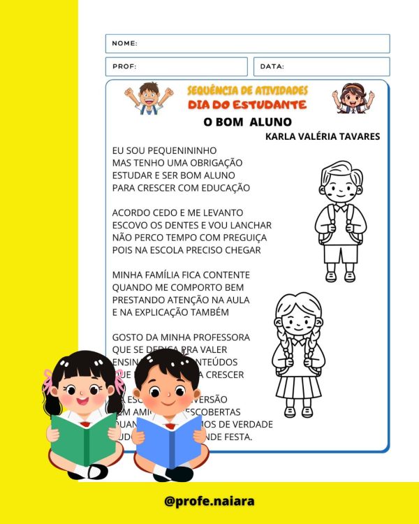 Sequência de atividades: Dia do estudante 2° ano - Imagem 2
