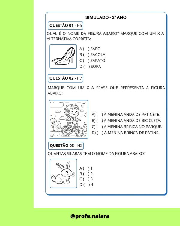 Simulado SAEB Língua Portuguesa 2° ano - 3° Edição - Imagem 2