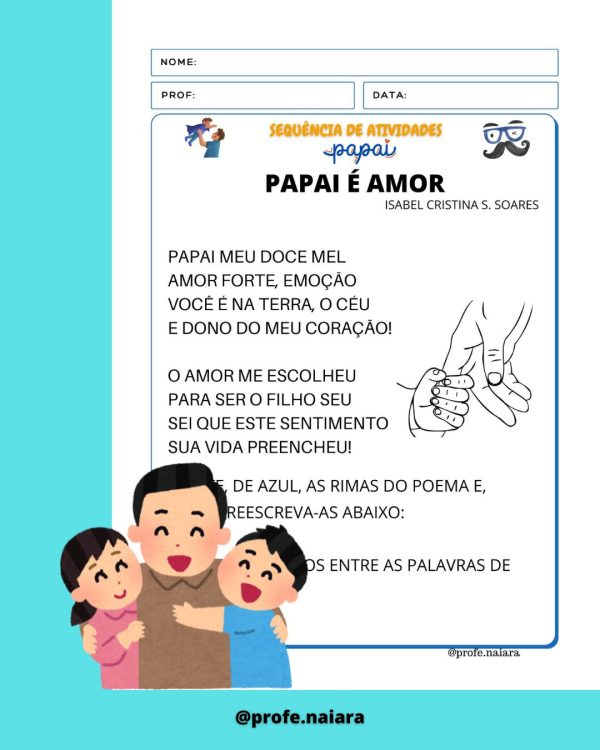 Sequência de atividades Dia dos Pais para 1°ano  - Imagem 2