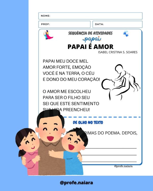 Sequência de atividades Dia dos Pais para 2°ano  - Imagem 2
