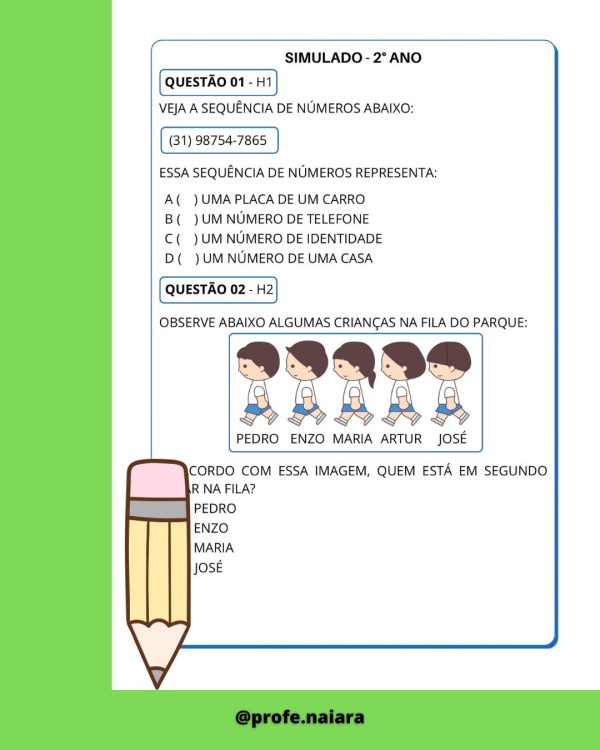 Simulado SAEB matemática 2° ano - 3° edição - Imagem 2