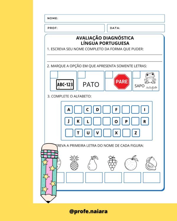 Diagnósticas 1° ano 2025 - Imagem 2