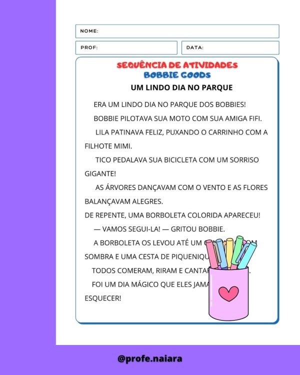 Sequência de Atividades: Bobbie Goodds  1° ano - Imagem 2