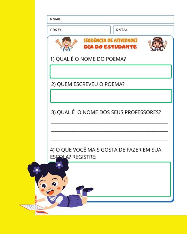Sequência de atividades: Dia do estudante 2° ano - Imagem 3