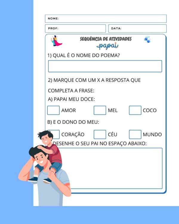 Sequência de atividades Dia dos Pais para 2°ano  - Imagem 3