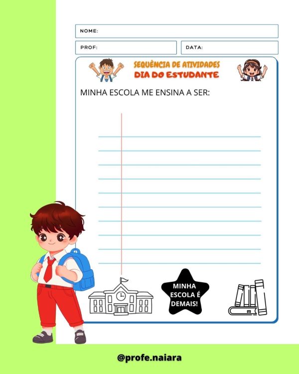 Sequência de atividades: Dia do estudante 1° ano - Imagem 4