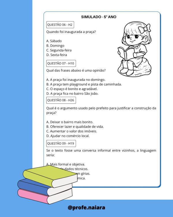 Simulado SAEB língua portuguesa - 5° Ano 2° Edição - Imagem 4
