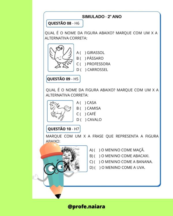 Simulado SAEB Língua Portuguesa 2° ano - 3° Edição - Imagem 5
