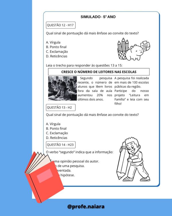 Simulado SAEB língua portuguesa - 5° Ano 2° Edição - Imagem 6