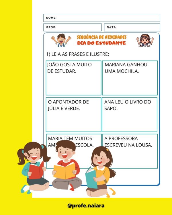 Sequência de atividades: Dia do estudante 2° ano - Imagem 7