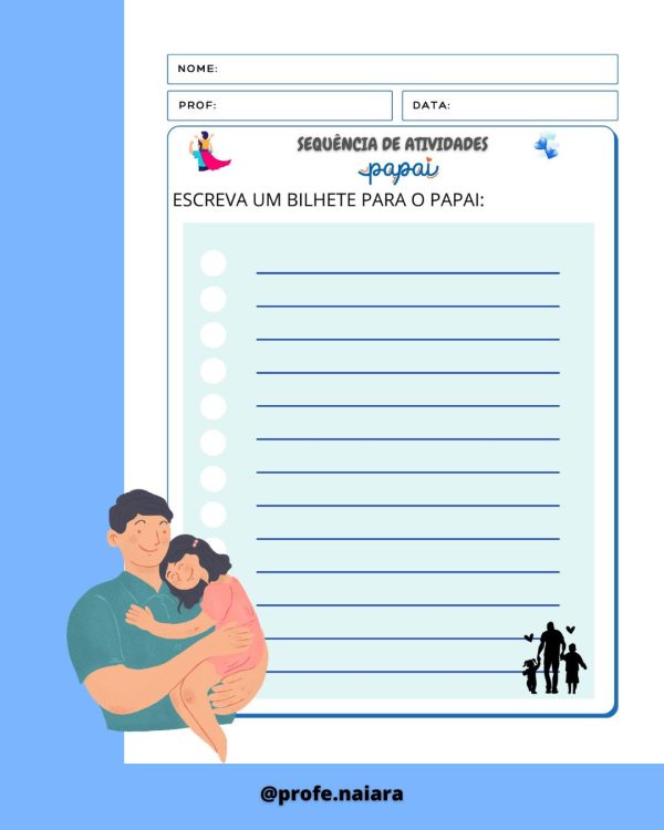 Sequência de atividades Dia dos Pais para 2°ano  - Imagem 8