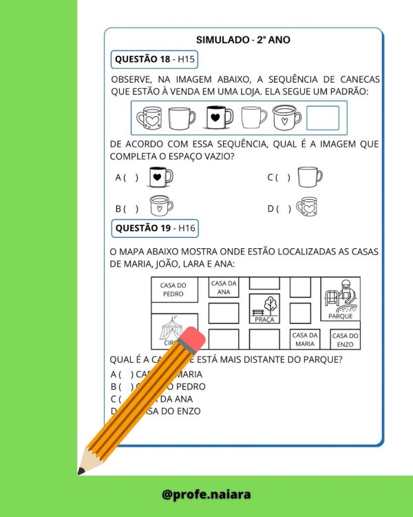 Simulado SAEB matemática 2° ano - 3° edição - Imagem 9