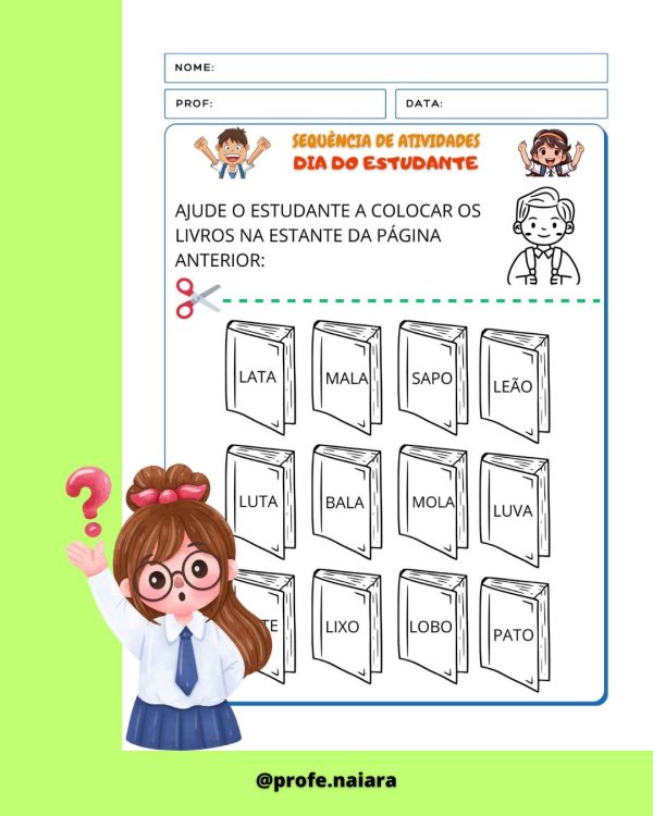 Sequência de atividades: Dia do estudante 1° ano - Imagem 9