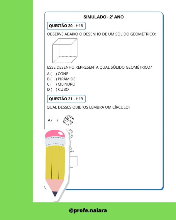 Simulado SAEB matemática 2° ano - 3° edição - Imagem 10