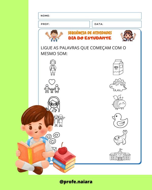 Sequência de atividades: Dia do estudante 1° ano - Imagem 10