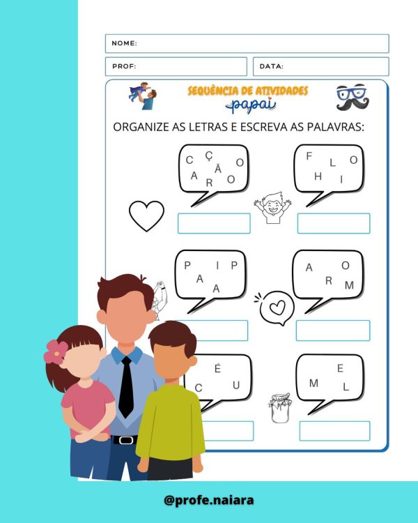 Sequência de atividades Dia dos Pais para 1°ano  - Imagem 11