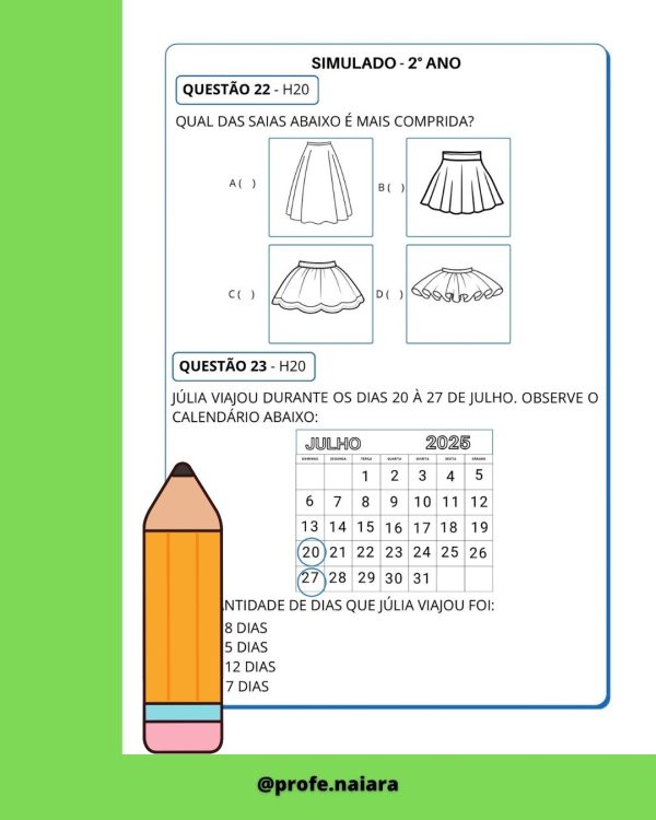 Simulado SAEB matemática 2° ano - 3° edição - Imagem 11