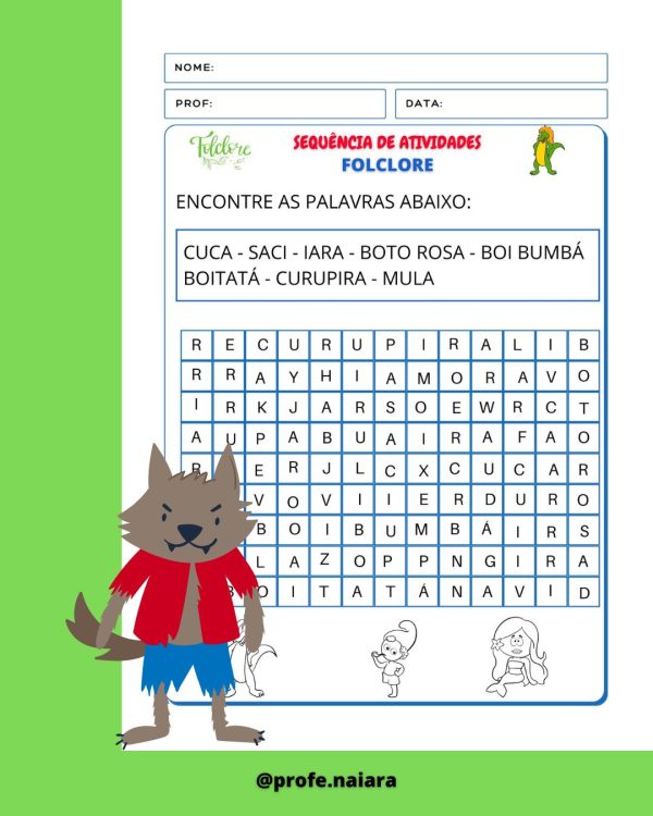 Sequência de atividades: Folclore 1° ano 2025 - Imagem 11