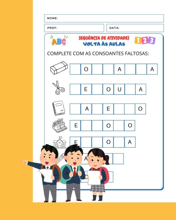 Sequência de Atividades: Volta às aulas  1° ano - Imagem 12