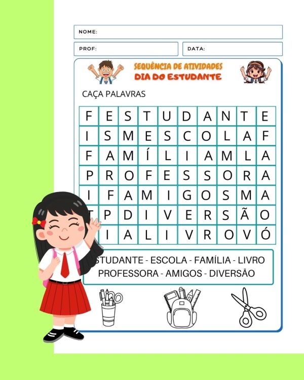 Sequência de atividades: Dia do estudante 1° ano - Imagem 13