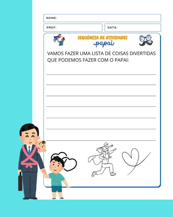 Sequência de atividades Dia dos Pais para 1°ano  - Imagem 15