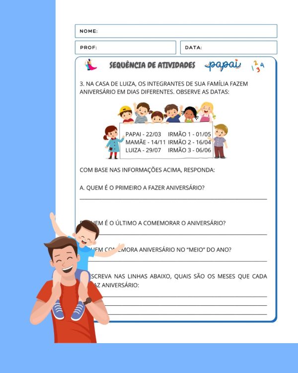 Sequência de atividades Dia dos Pais para 2°ano  - Imagem 16