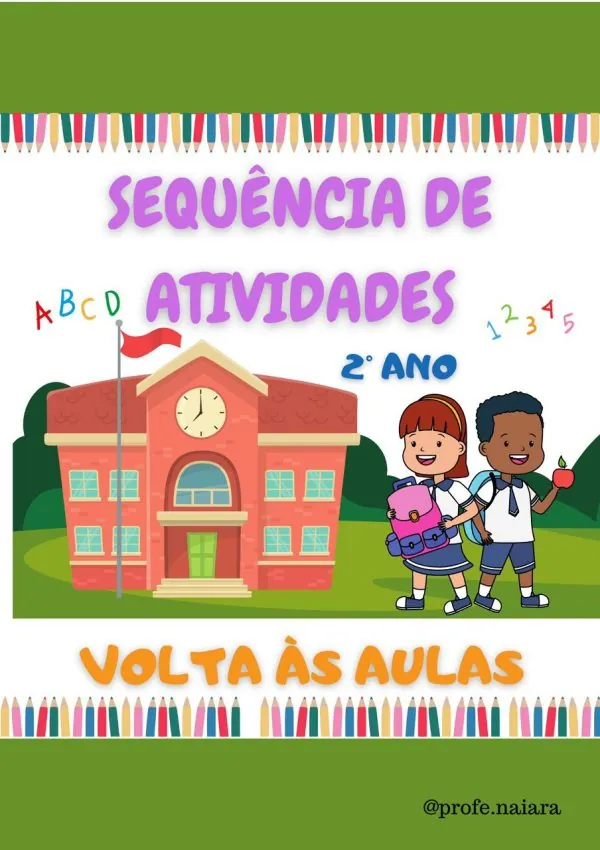 Sequência de atividades: Volta às aulas 2° Ano