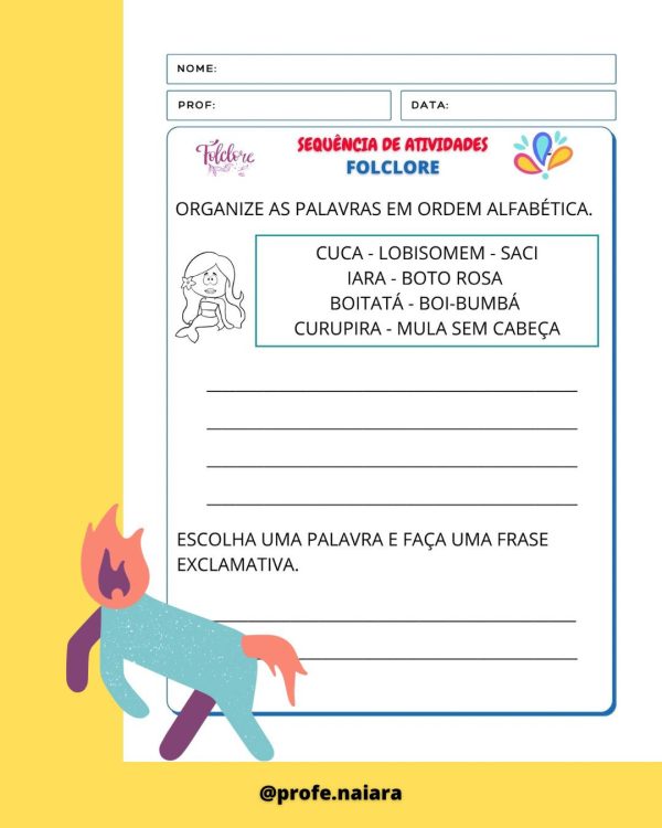 Sequência de atividades: Folclore 2° ano 2025 - Imagem 10