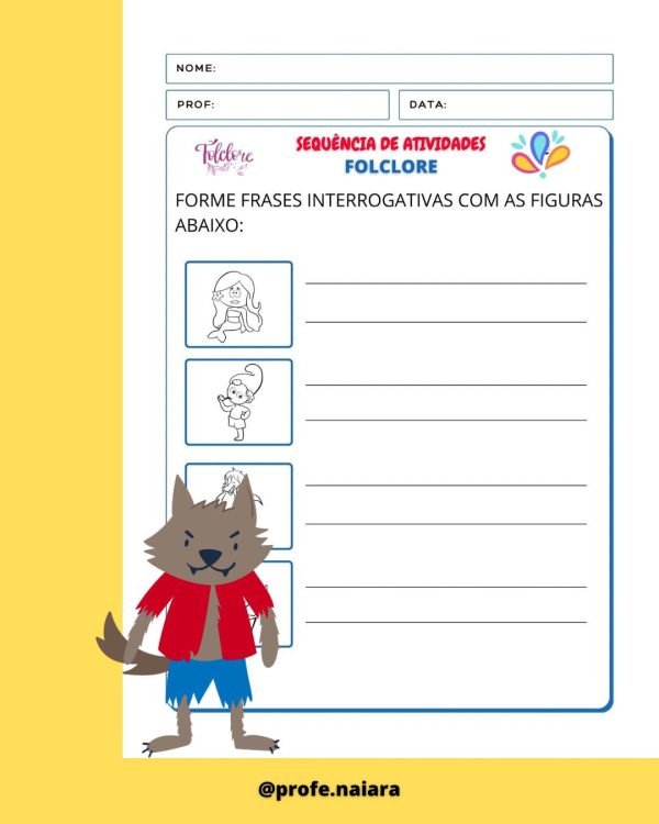 Sequência de atividades: Folclore 2° ano 2025 - Imagem 13
