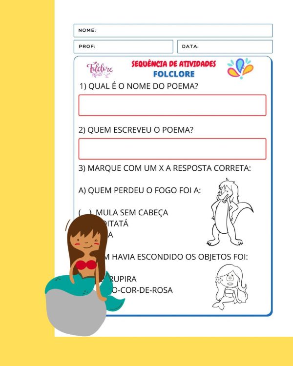 Sequência de atividades: Folclore 2° ano 2025 - Imagem 15