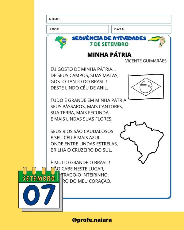 Sequência de atividades: 7 de setembro 2° Ano - Imagem 2