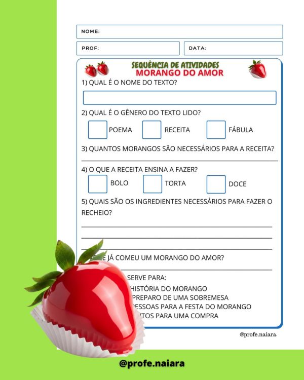 Sequência de atividades: Morango do amor 2° ano - Imagem 3