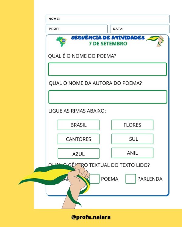 Sequência de atividades: 7 de setembro 2° Ano - Imagem 3