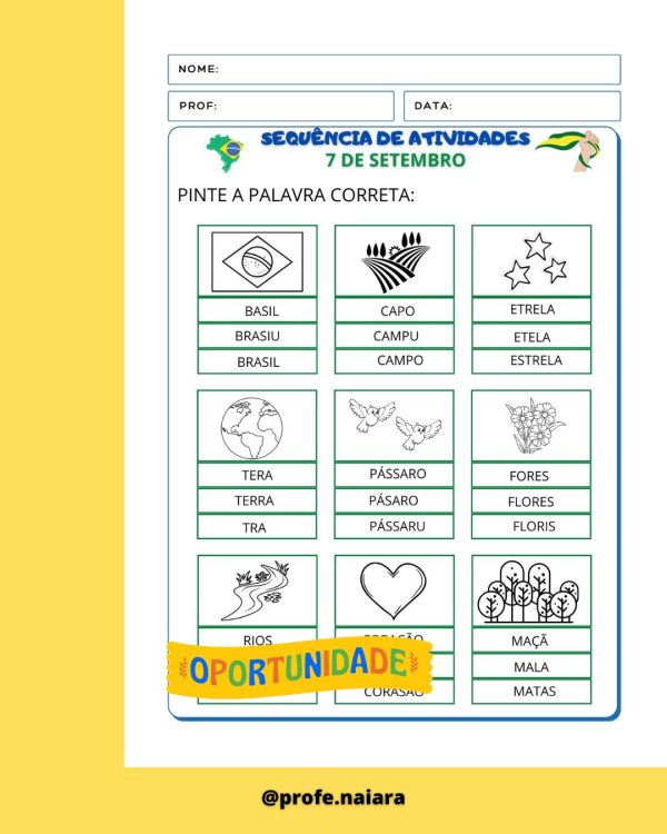 Sequência de atividades: 7 de setembro 2° Ano - Imagem 6