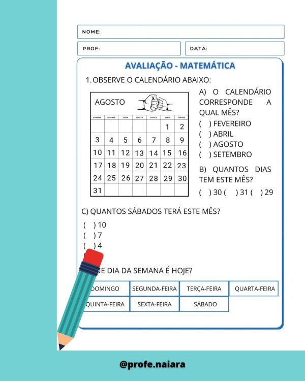 Avaliações 3° bimestre - 1° Ano - Imagem 10