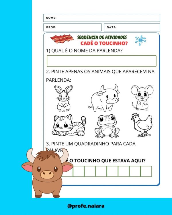 Sequência de atividades: cadê o toucinho? - Imagem 5