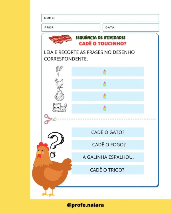 Sequência de atividades: cadê o toucinho? 2° Ano - Imagem 4