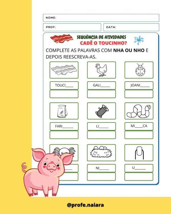 Sequência de atividades: cadê o toucinho? 2° Ano - Imagem 10