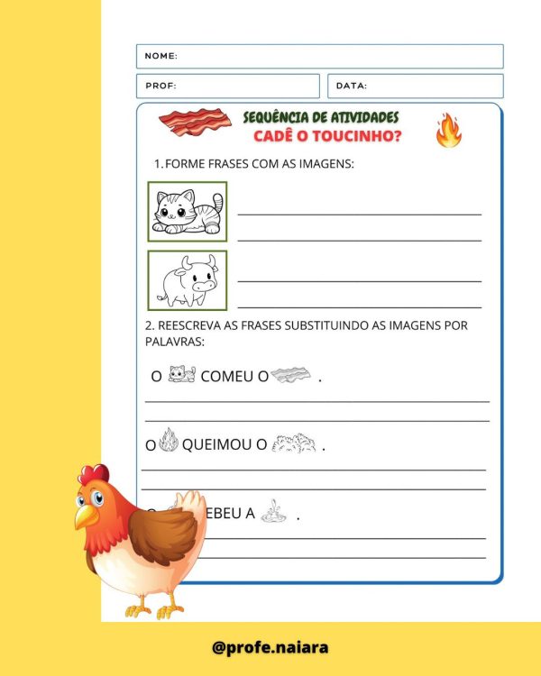 Sequência de atividades: cadê o toucinho? 2° Ano - Imagem 11