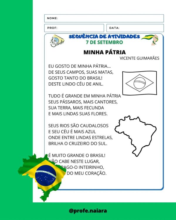 Sequência de atividades: 7 de setembro 1° Ano - Imagem 2
