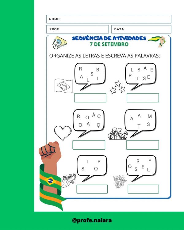 Sequência de atividades: 7 de setembro 1° Ano - Imagem 11