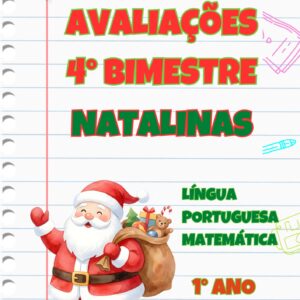 Avaliações 1° ano / 4° Bimestre - 2026 - NATALINAS