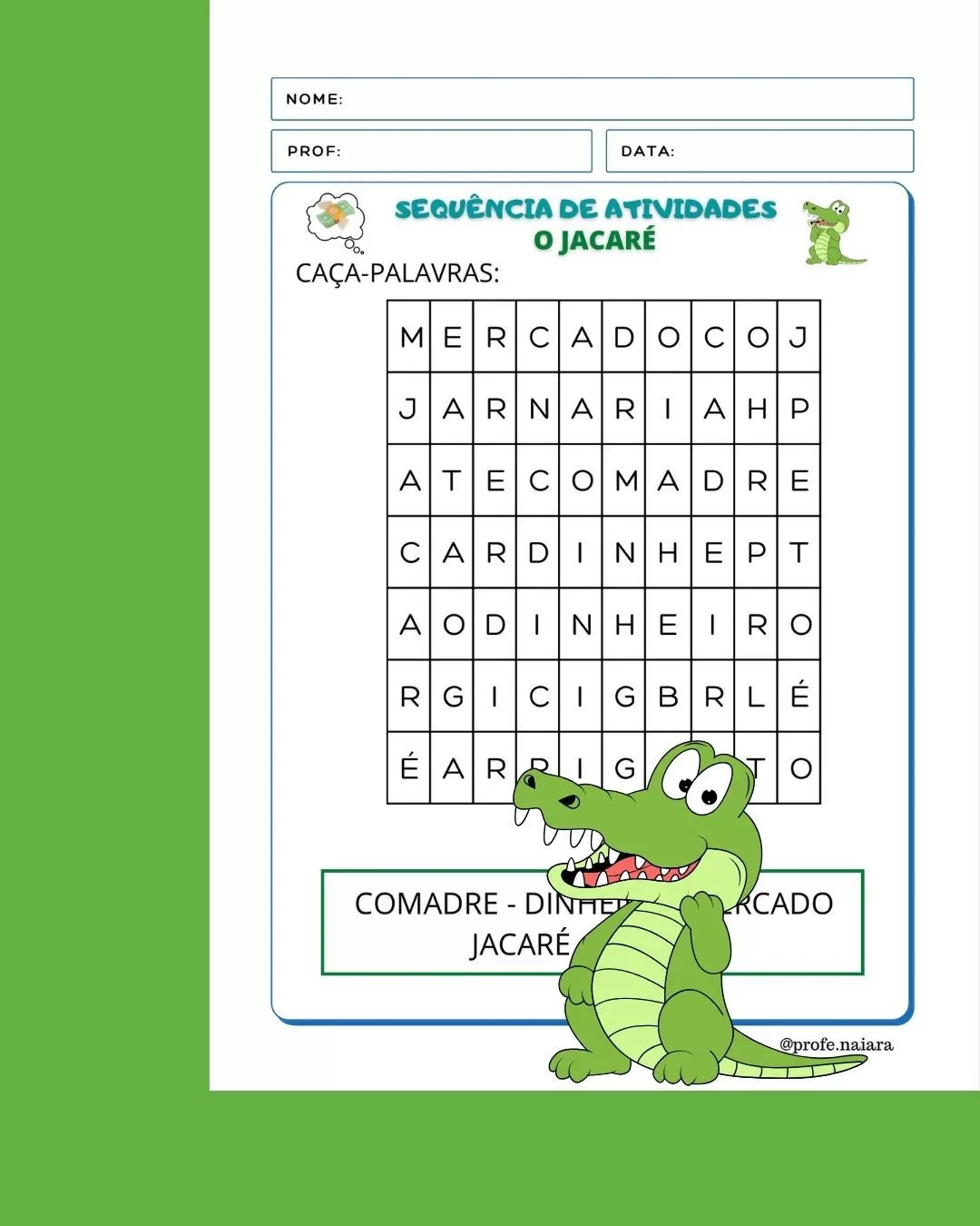 Sequência de Atividades Parlenda: O Jacaré - Imagem 9