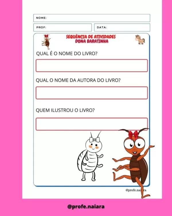 Sequência de atividades Dona Baratinha - Imagem 2
