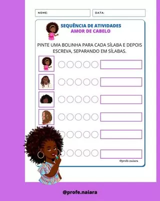 Sequência de atividades Amor de Cabelo - 1° ano - Imagem 2