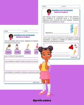 Sequência de atividades Amor de Cabelo - 1° ano - Imagem 4