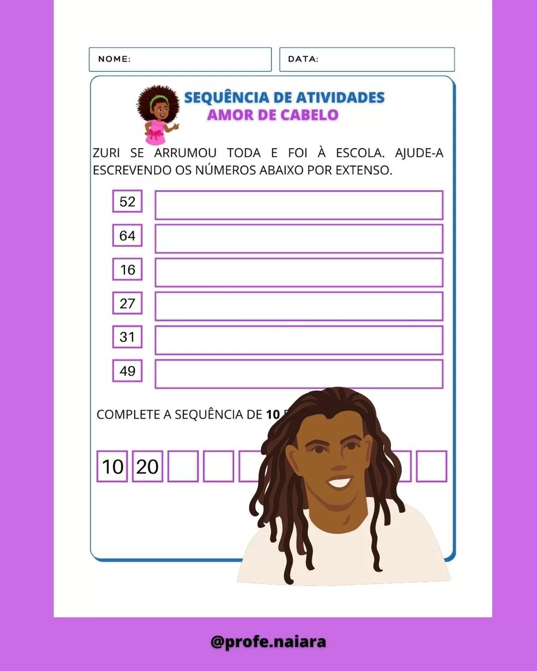 Sequência de atividades Amor de Cabelo - 1° ano - Imagem 6