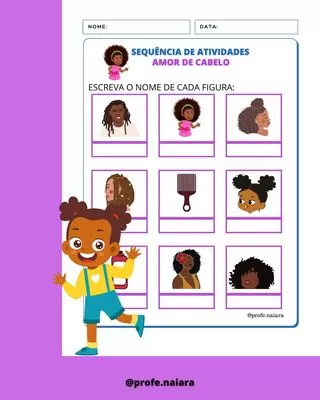 Sequência de atividades Amor de Cabelo - 1° ano - Imagem 9