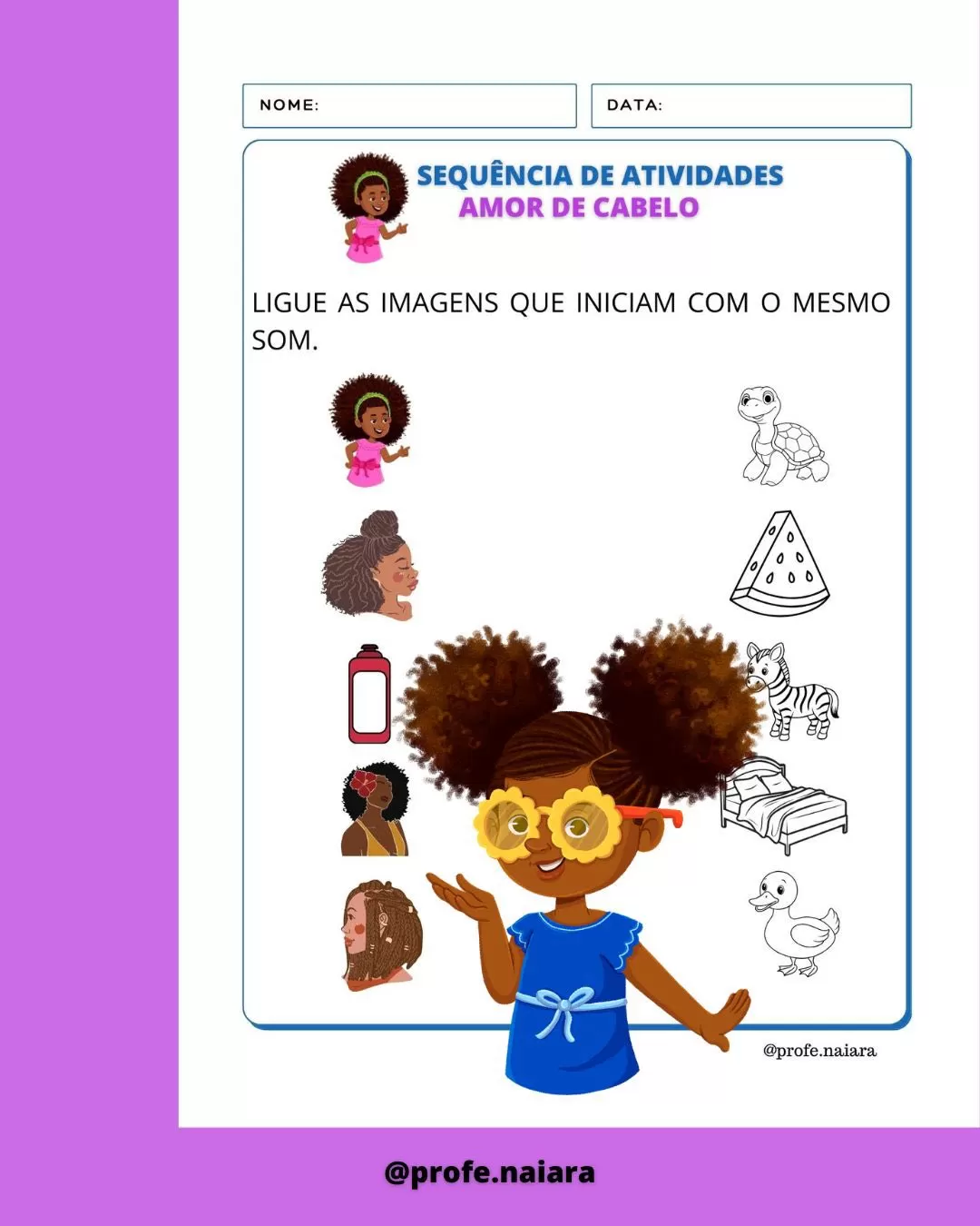 Sequência de atividades Amor de Cabelo - 1° ano - Imagem 10