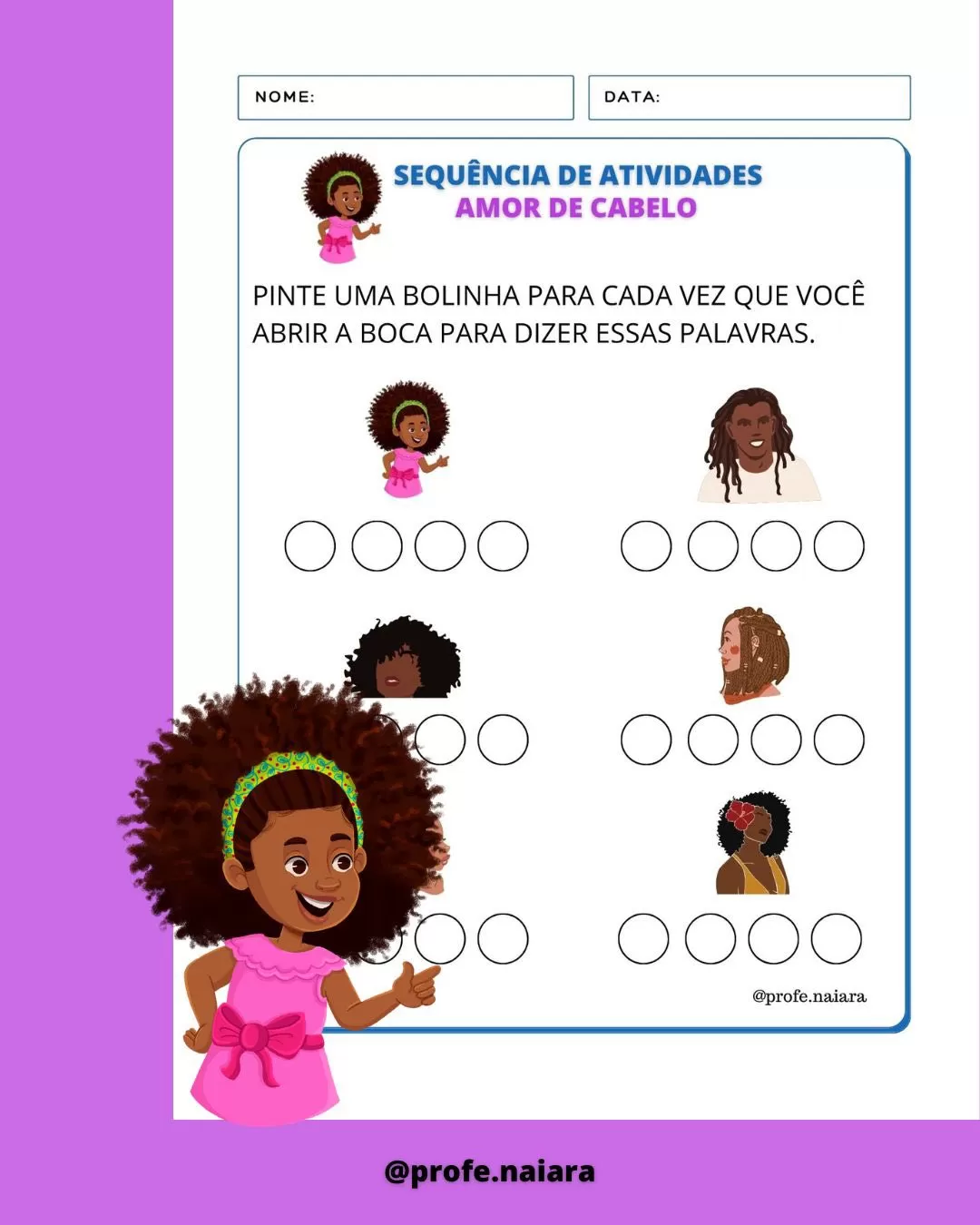 Sequência de atividades Amor de Cabelo - 1° ano - Imagem 11